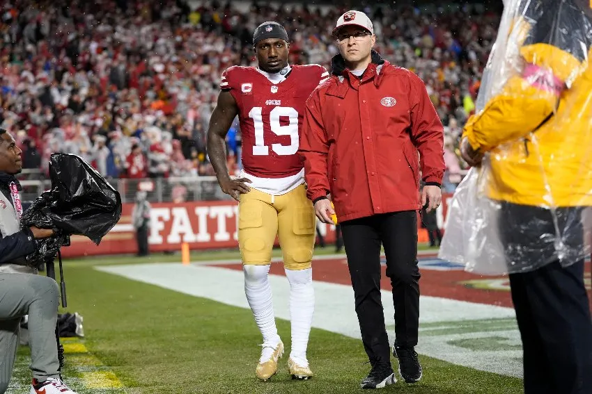 Deebo Samuel tras su lesión ante Packers