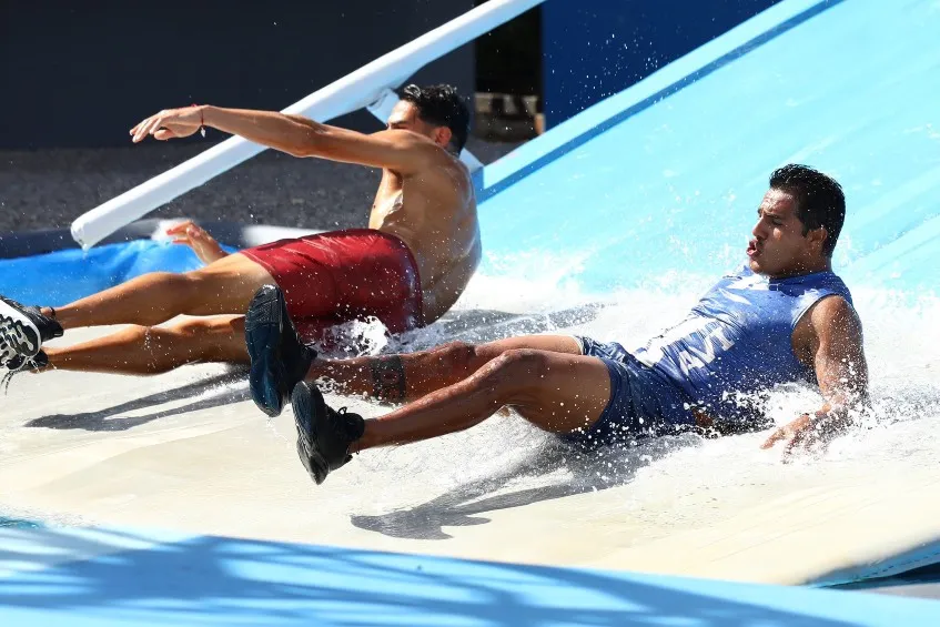 Javier Cortés y Daniel Corral durante la competencia del jueves.