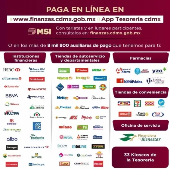 En caso de querer pagar el predial, puedes hacerlo en estos establecimientos.