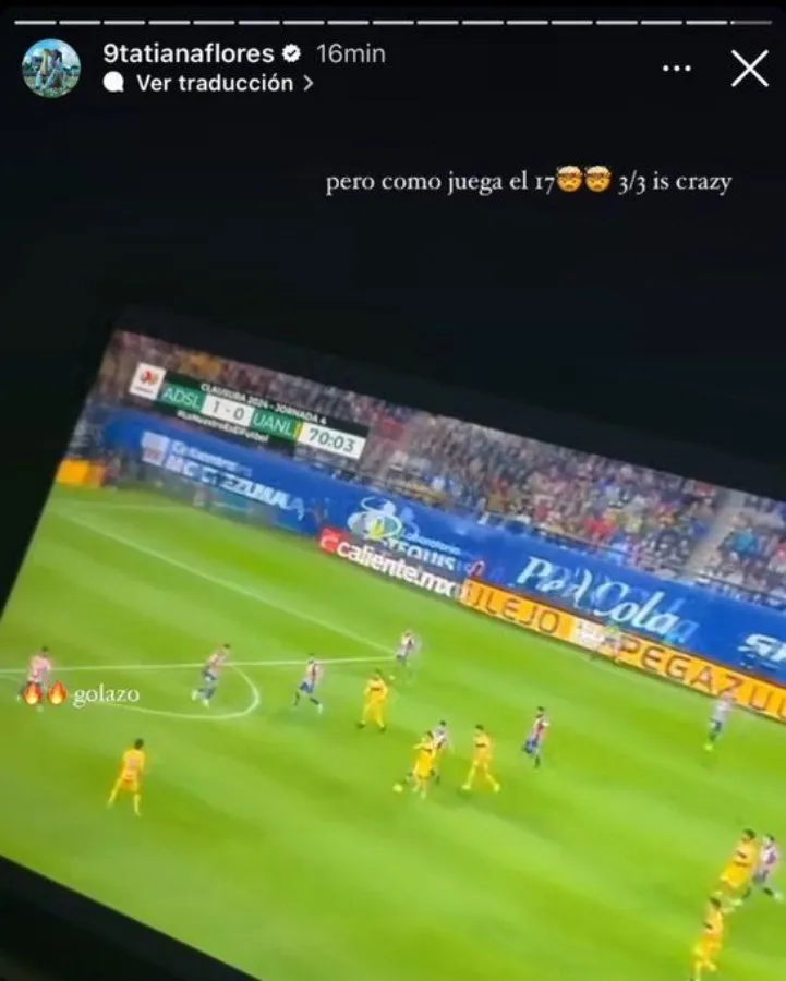 'Guiño' de Tatiana Flores a Sebastián Córdova