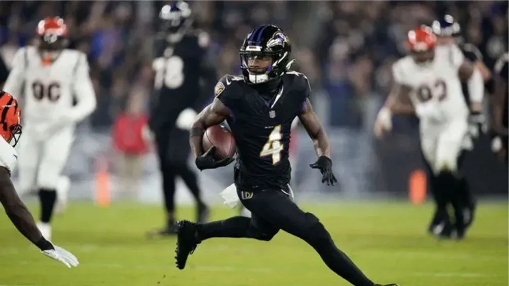 Los Ravens en un partido en su estadio