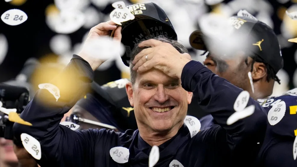 Harbaugh se fue siendo campeón con Michigan