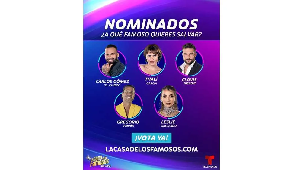 Entre estos cinco los participantes se definirá al próximo expulsado.