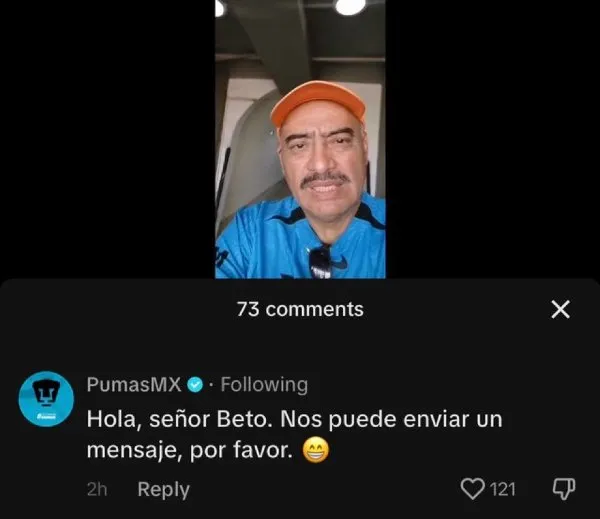 Don Beto inventó la porra de '&quot;CU, CU, PUMAS&quot;