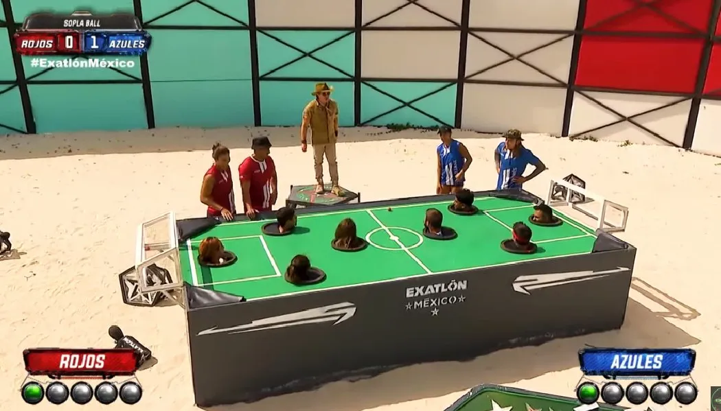 Captura de Pantalla FB: @ExatlonMx Sopla Ball logró los dos puntos para llevarse la victoria.