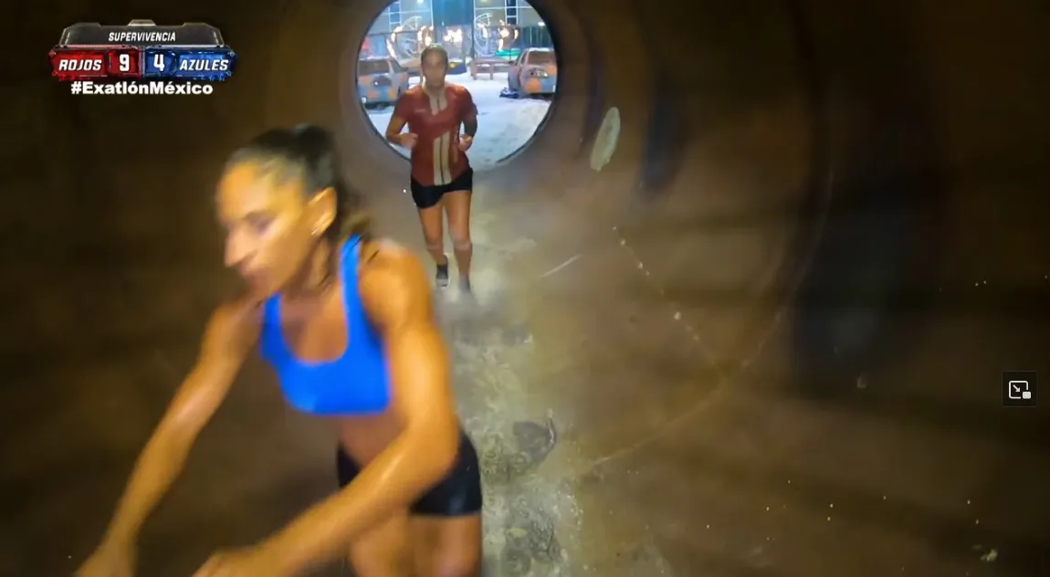 Captura de Pantalla FB: @ExatlonMx Los azules dejaron su mejor esfuerzo en el Duelo de la Supervivencia.