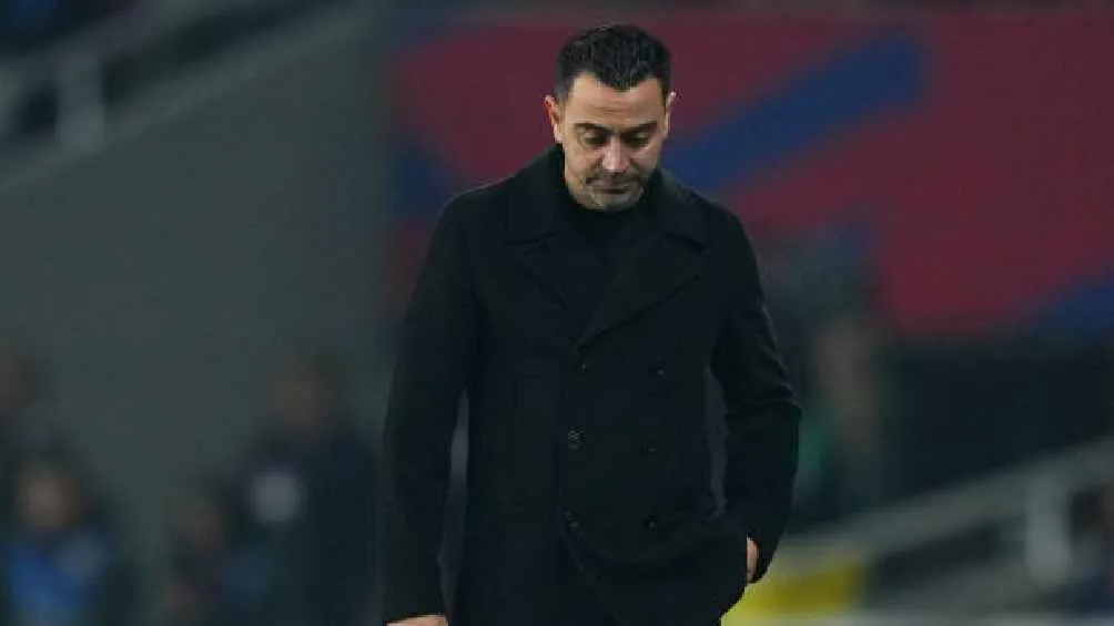 Xavi, molesto tras la derrota
