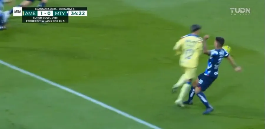 CAPTURA DE PANTALLA: VIDEO Jugada polémica en contra de Rayados