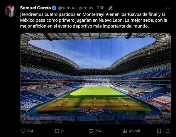 El Tweet de Samuel García
