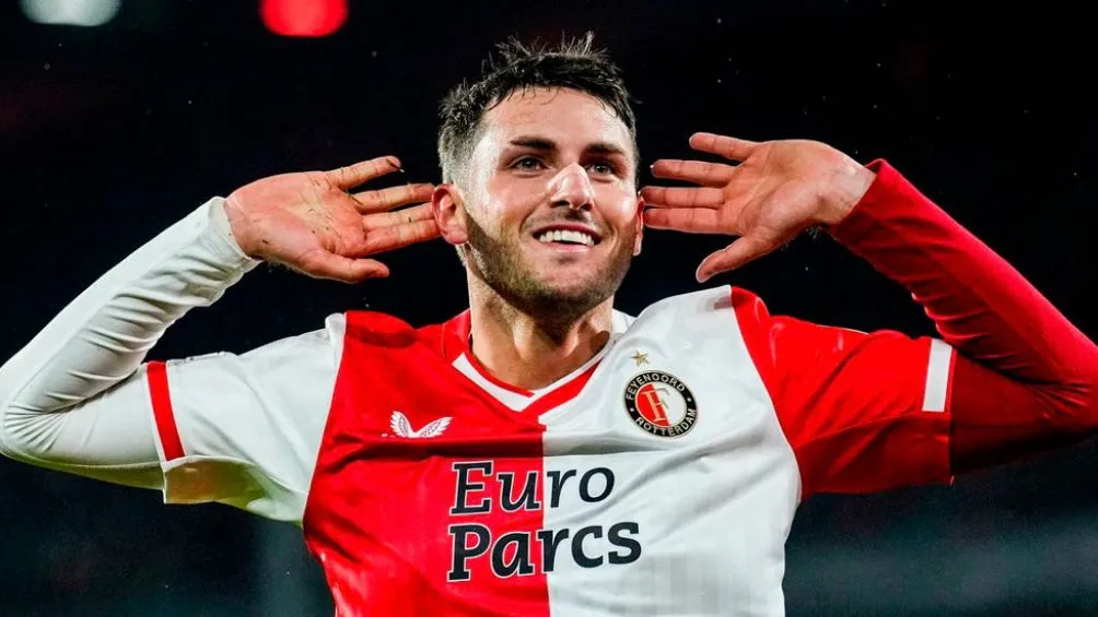 'Chaquito' celebrado un gol con Feyenoord