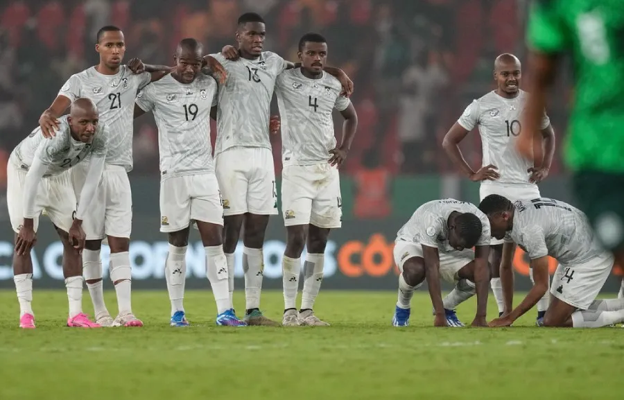 Los Bafana Bafana tras eliminación