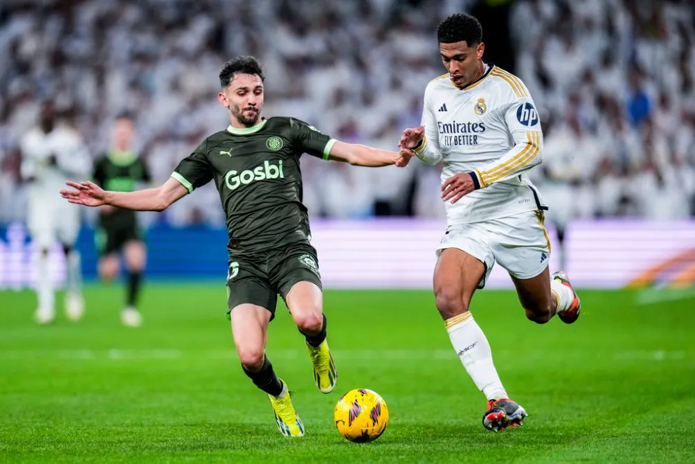 El delantero británico en el encuentro ante Girona