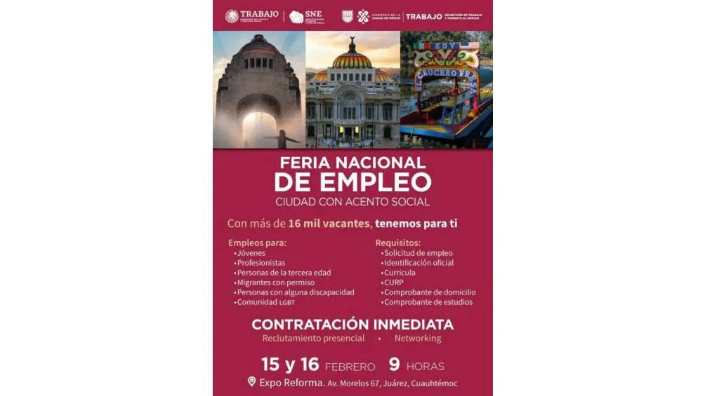 Foto: Gobierno de CDMX FERIA NACIONAL DE EMPLEO EN CDMX
