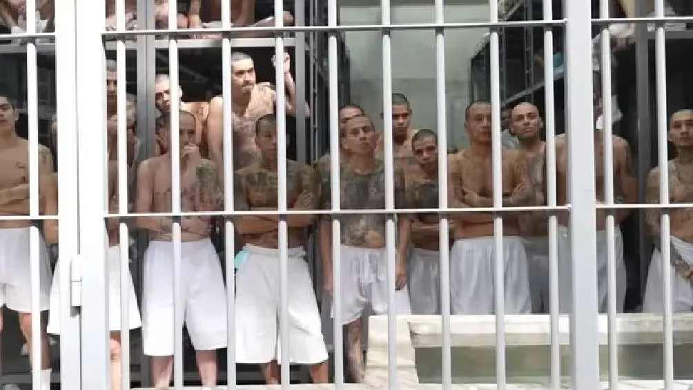 Foto Captura de pantalla video de Youtube Presos integrantes de la mara salvatrucha