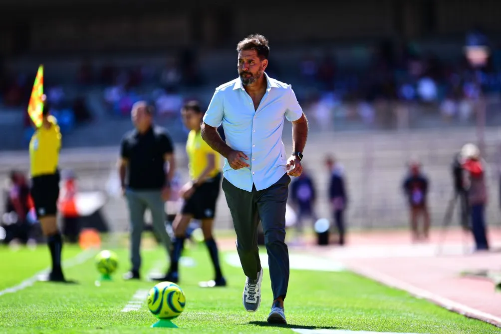 Lema durante el juego ante Puebla