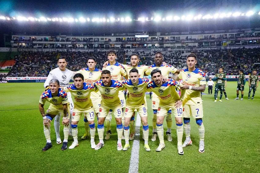 América en el juego vs León en Liga MX