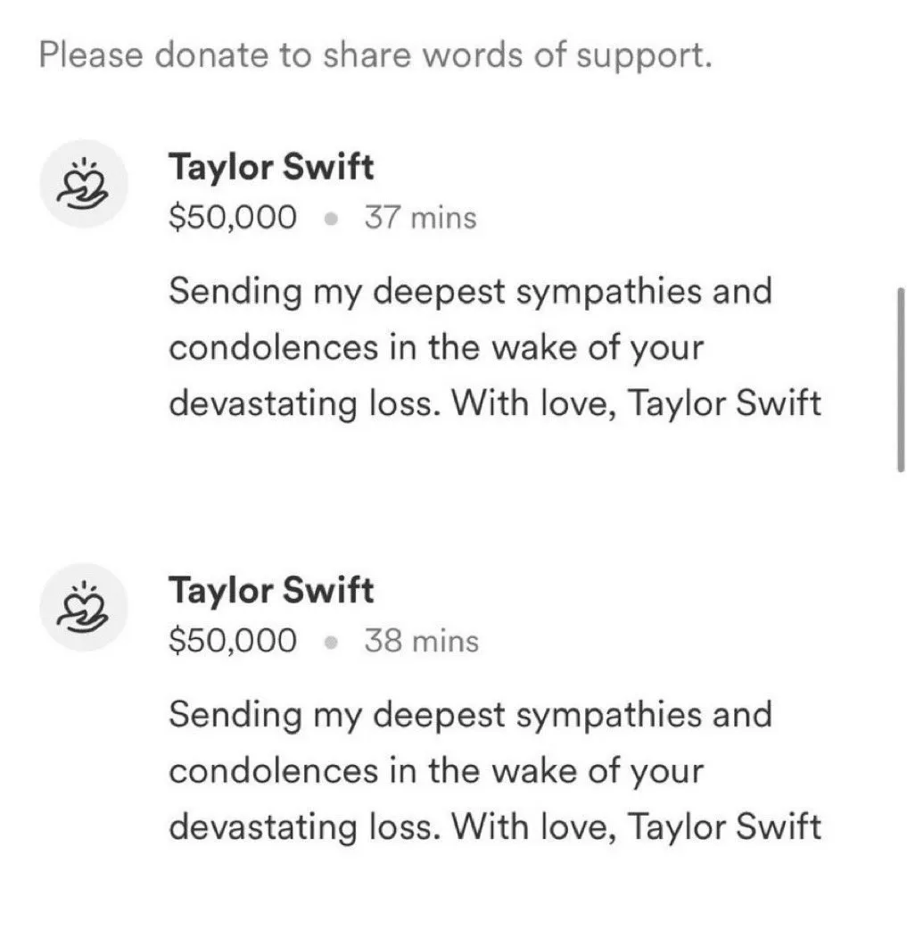 Donación de Tyalor Swift