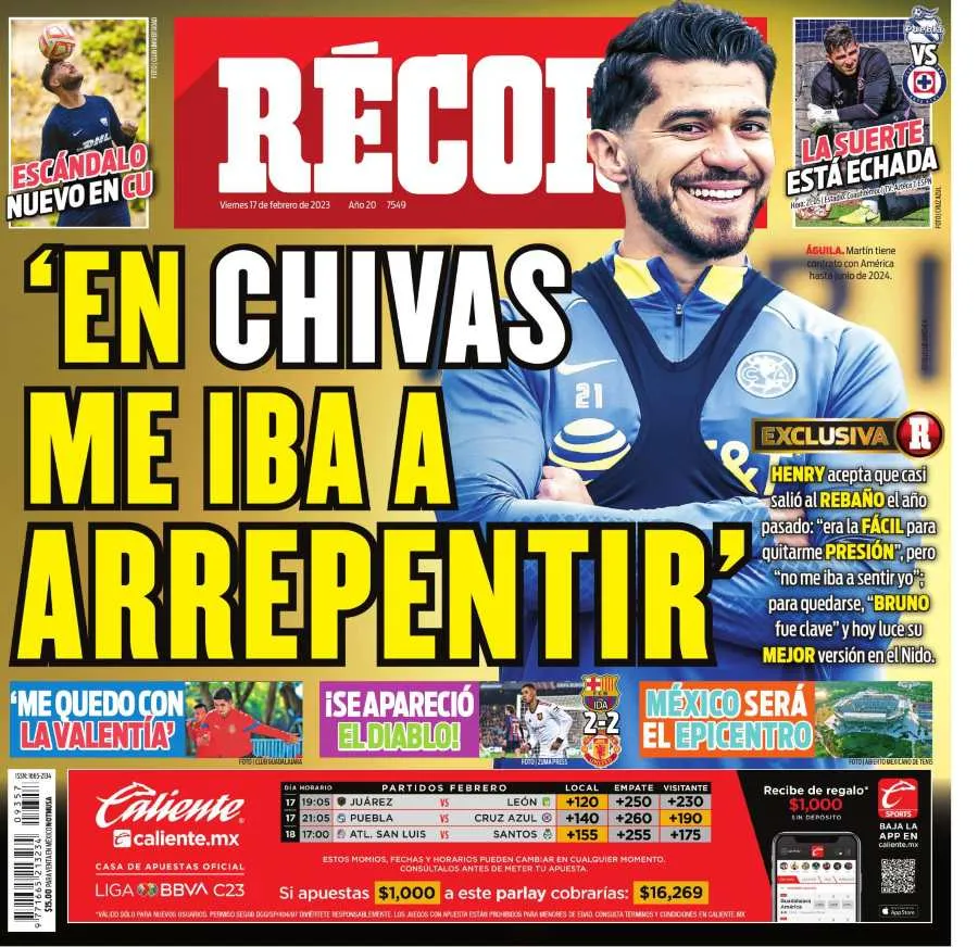 Portada en donde se destaca a Henry Martín