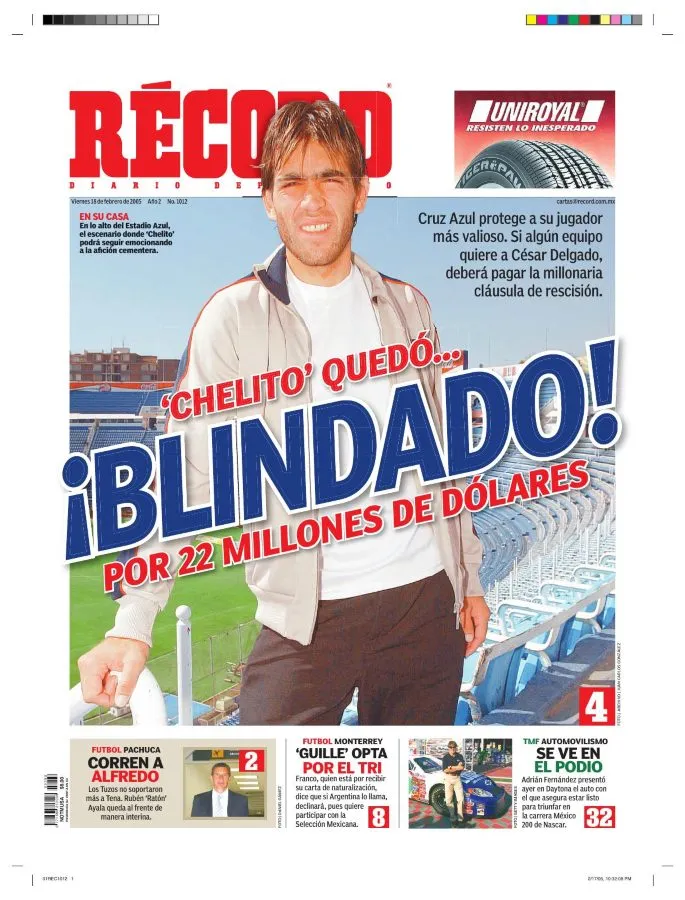 ARCHIVO RECORD Portada de César Delgado