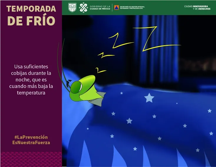 @SGIRPC_CDMX Recomendación de las autoridades debido a las bajas temperaturas.