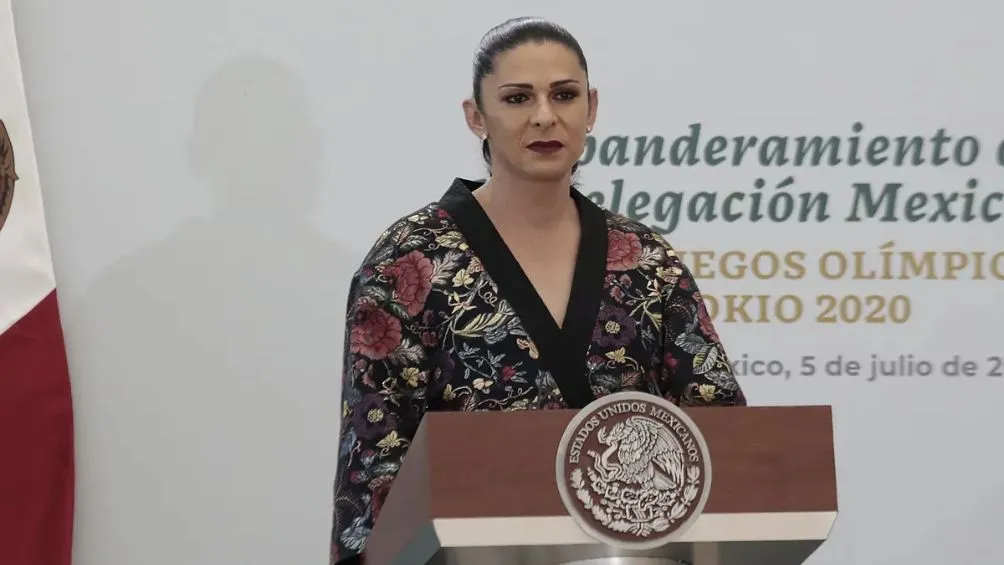 Ana Gabriela en una conferencia