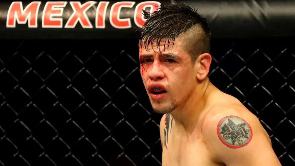 Brandon Moreno durante un combate