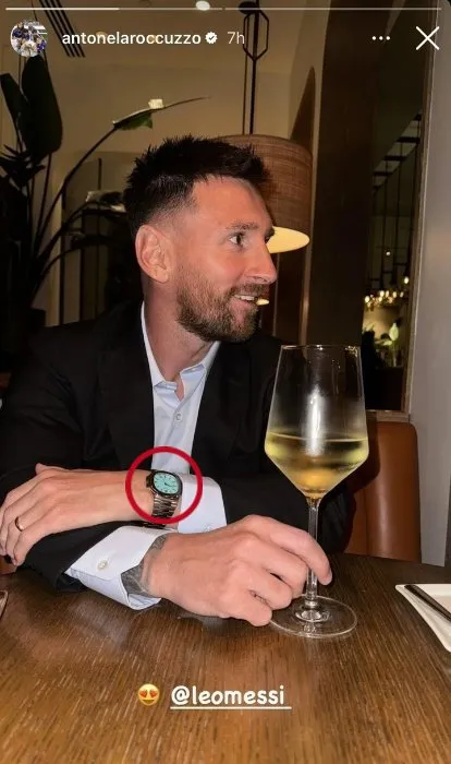 INSTAGRAM Messi durante la cena