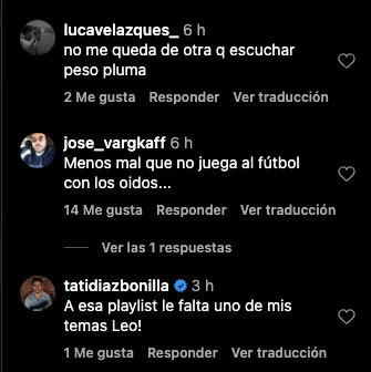 La playlist del argentino