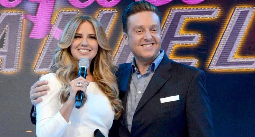 Raquel Bigorra y Daniel Bisogno en un programa de TV Azteca