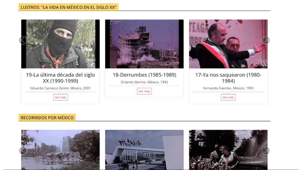El catálogo incluye películas, cortos, documentales y videos materiales restaurados.