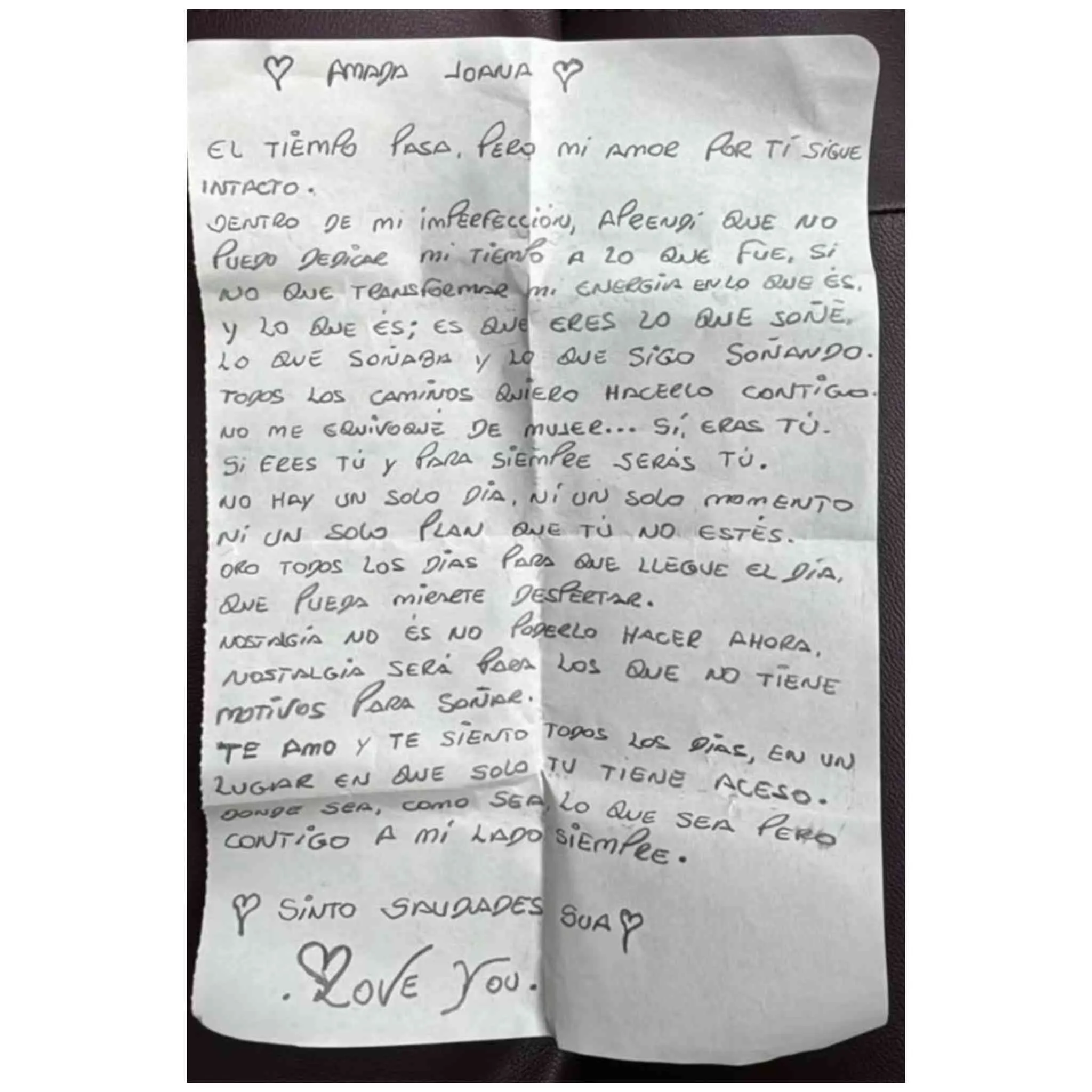 X: @choquei Carta de Joana a Alves cuando fue capturado