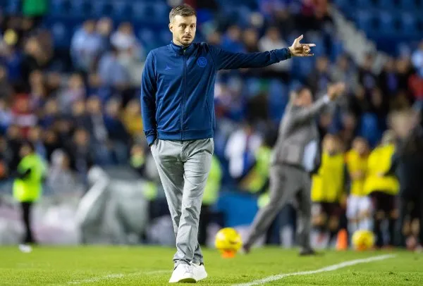 Martín Anselmi en un partido de Cruz Azul