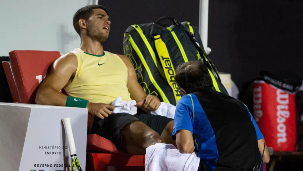 Alcaraz lesionado en Brasil