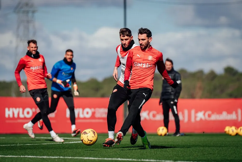 La práctica de Girona previo al partido