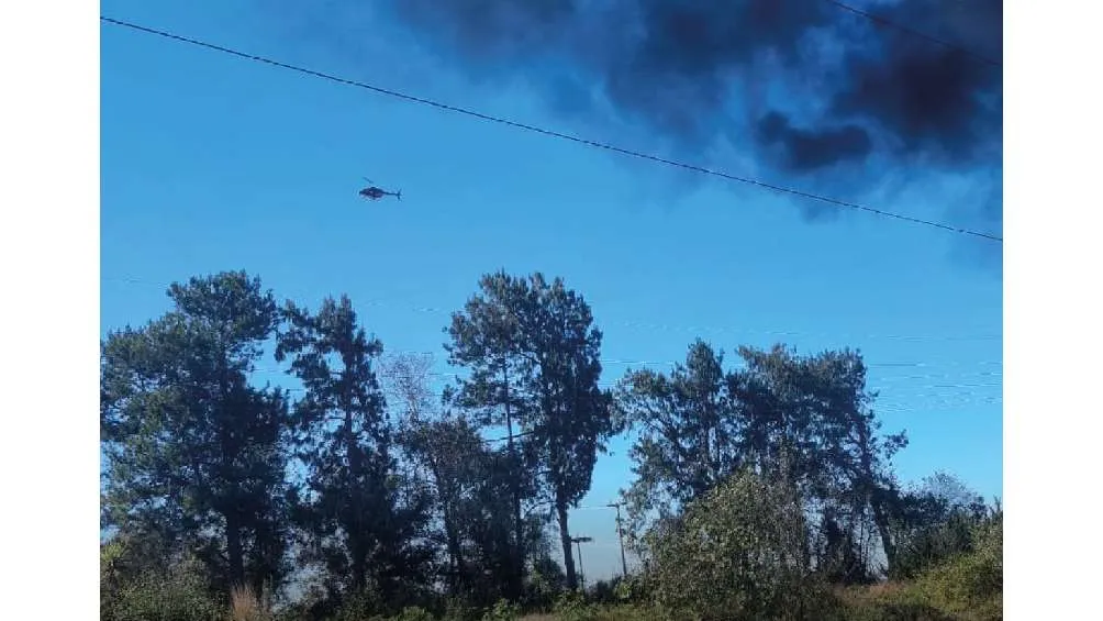 La columna de hubo se apreció desde diferentes partes del municipio.