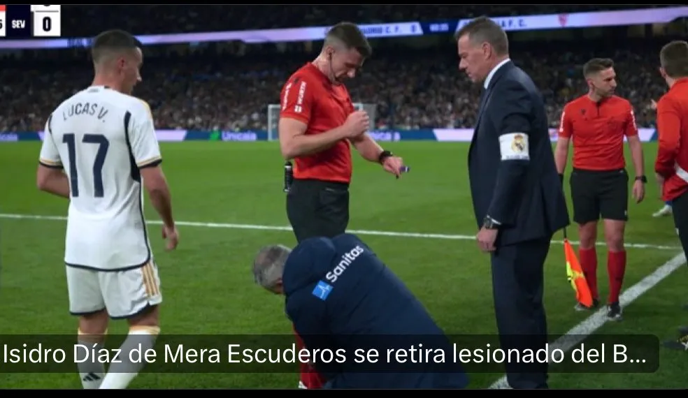 Díaz de Mera se lesionó en el juego entre Real Madrid y Sevilla