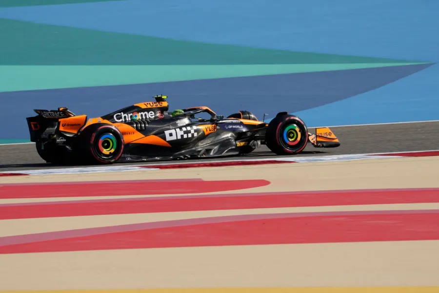 Lando Norris en las primeras prácticas de la temporada 2024
