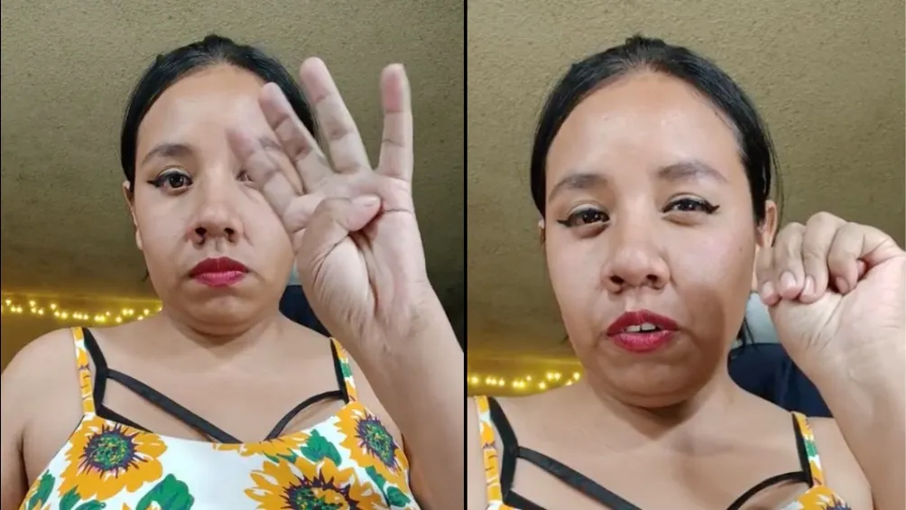 Majo hizo la señal en su video en vivo.