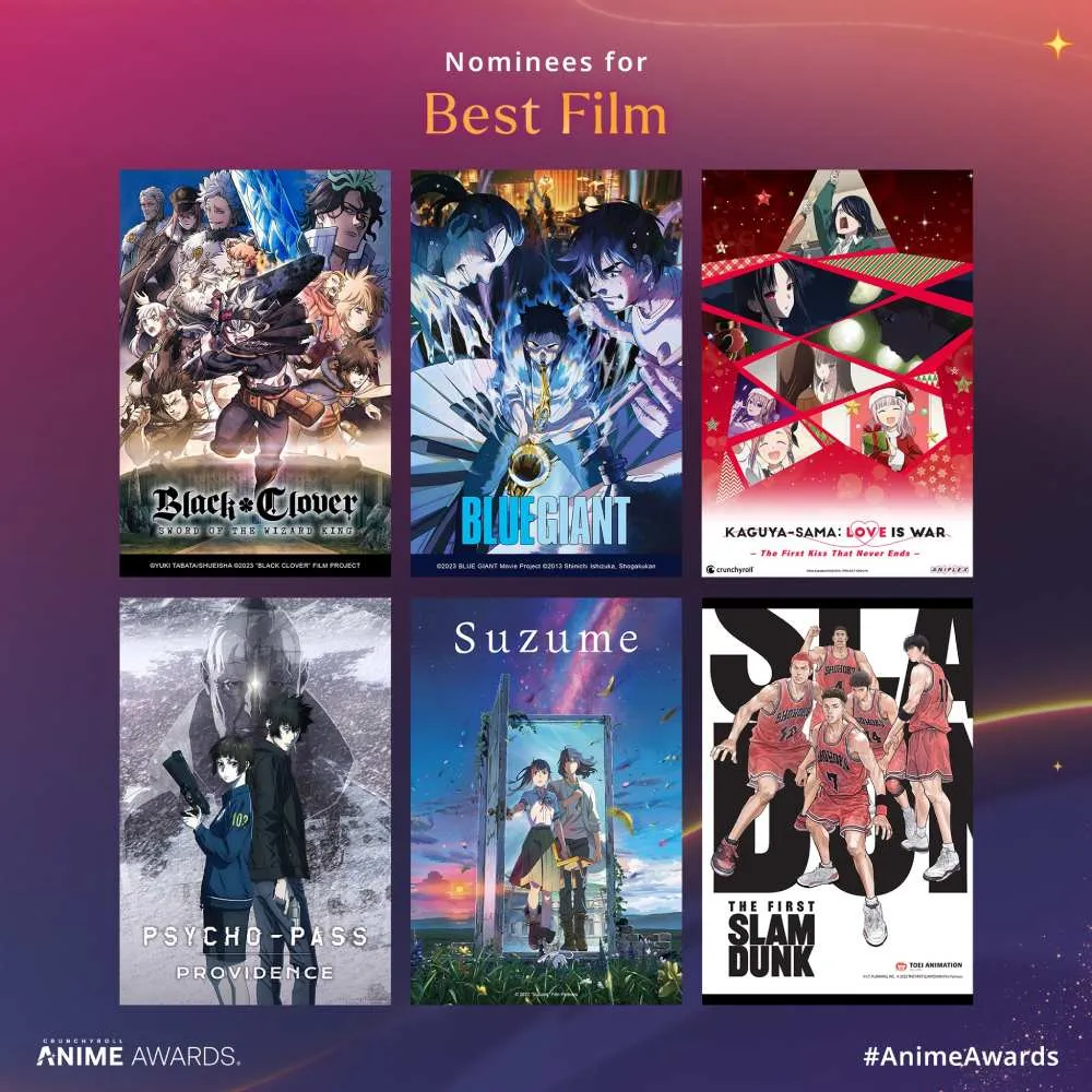 Los nominados a Mejor Película.