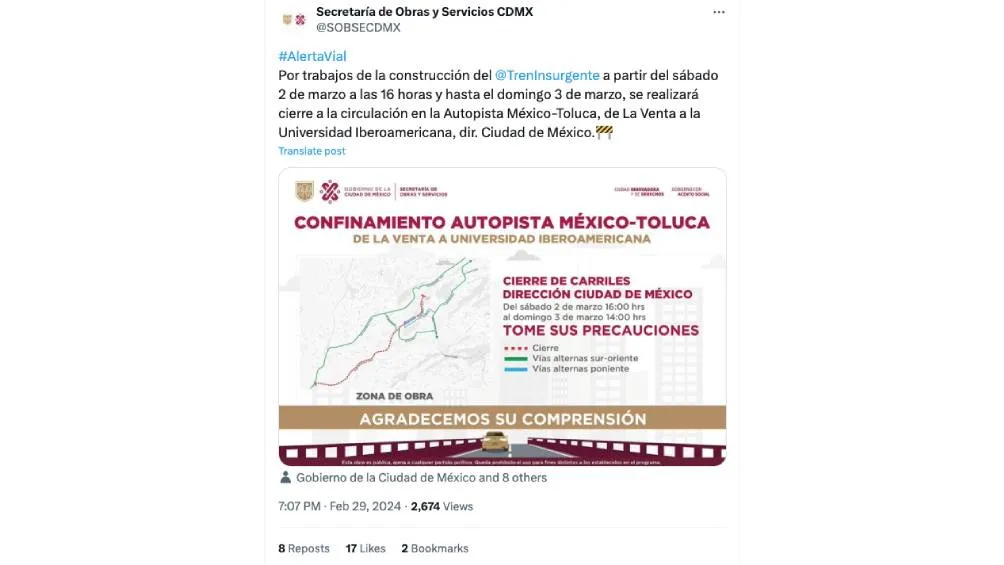 Foto captura de pantalla "X"