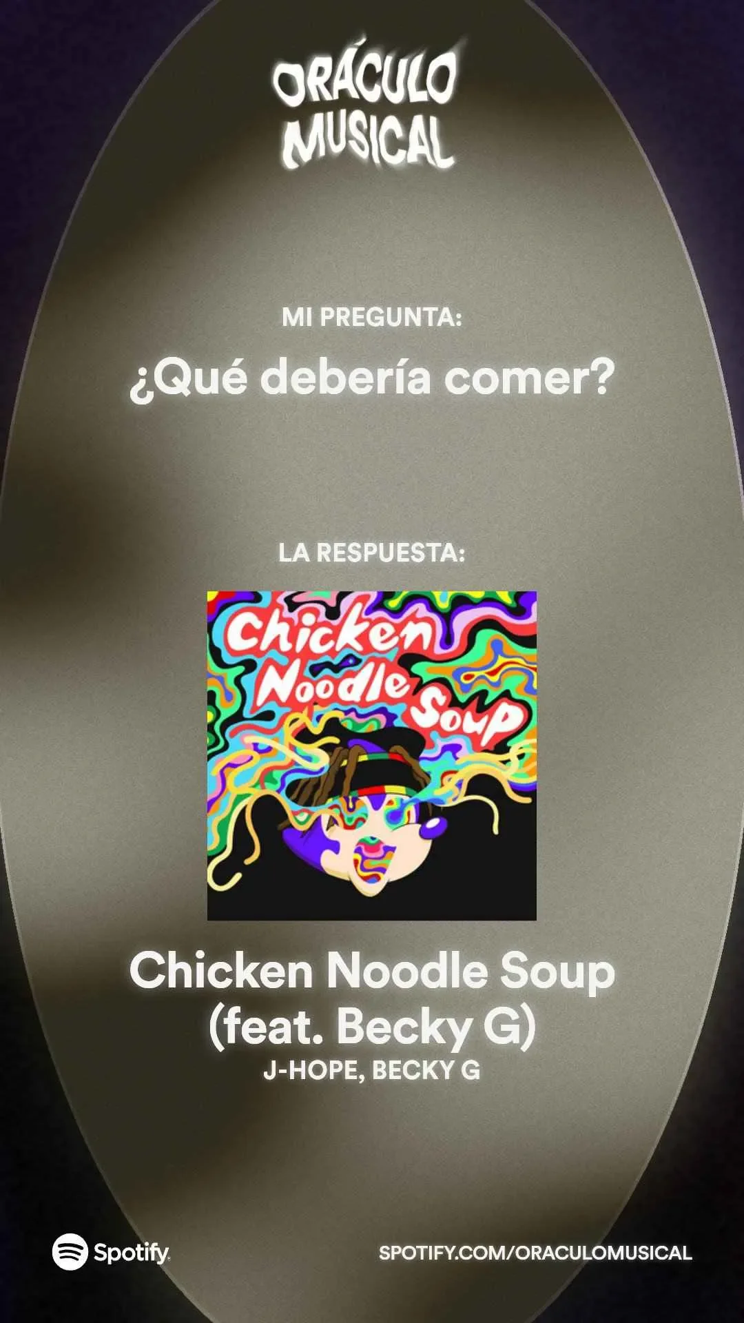 X: @btsbanbang Oráculo Musical de Spotify respondiendo dudas