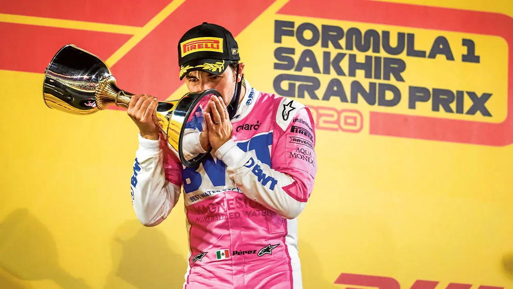 La primera victoria del mexicano se dio en Sakhir, en 2020