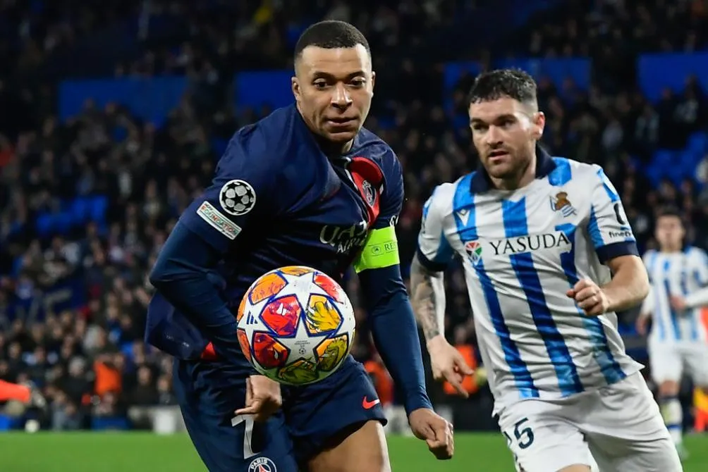 Mbappé en la Champions League ante Real Sociedad