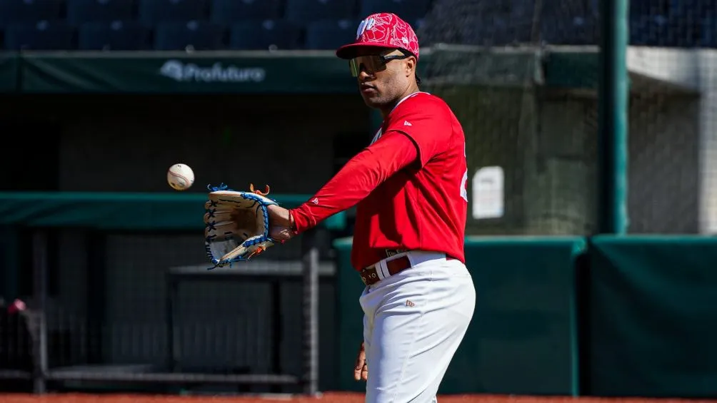 Robinson Canó en el entrenamiento