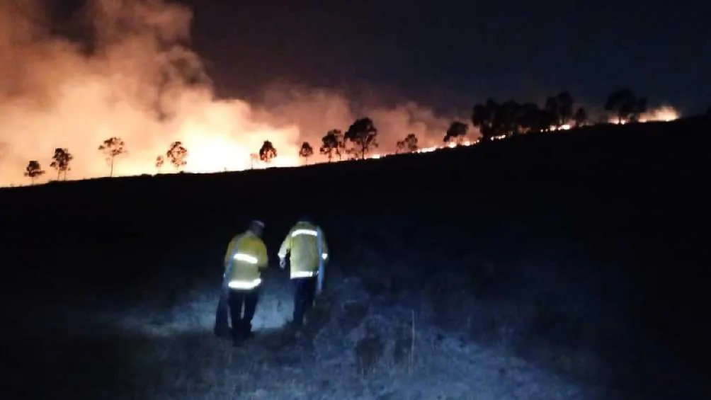 Los bomberos llegaron hasta el lugar para controlar el fuego.