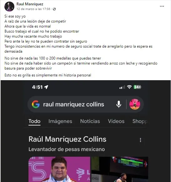 CAPTURA Así compartió Manríquez su historia