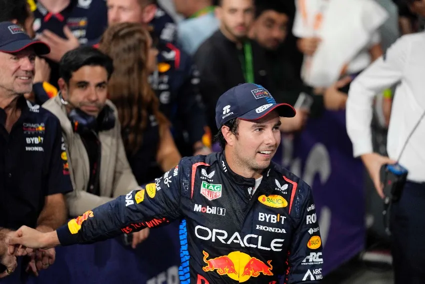 Checo Pérez tras su segundo lugar en el GP de Arabia Saudita