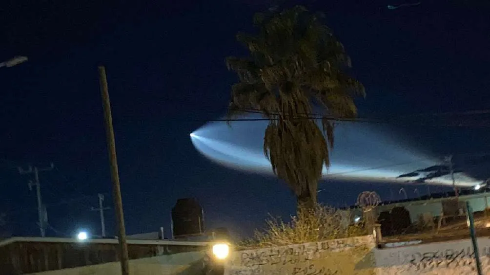 Esta luz se vio sobre el Mar de Cortés y otras zonas del Pacífico mexicano.