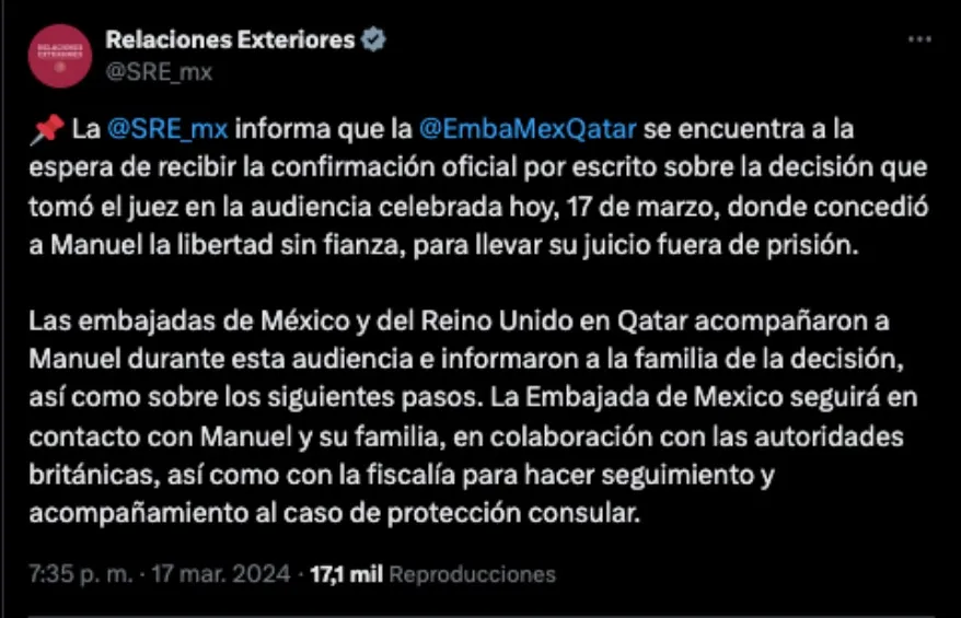 El informe de las autoridades mexicanas al respecto.