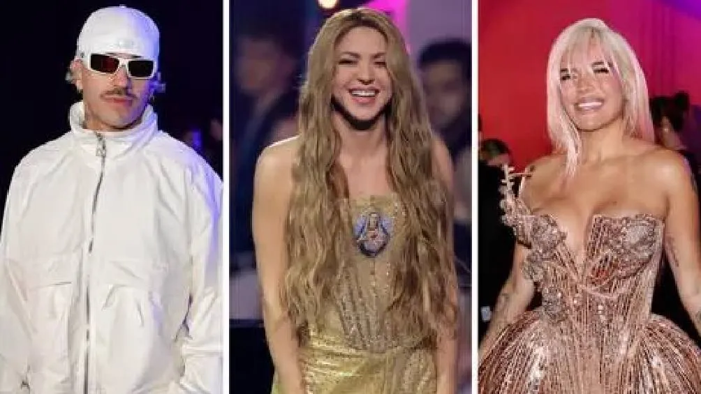 Entre las mujeres Karol G y Shakira ambas colombianas se encuentra con 9 nominaciones Foto especial